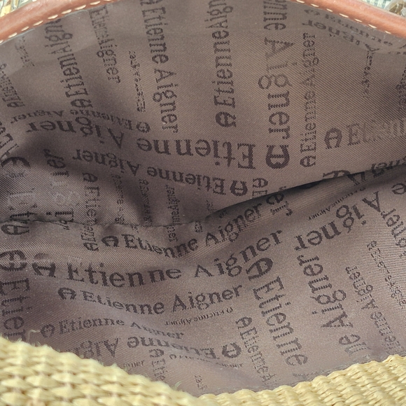 ETIENNE AIGNER Satchel Style Monaco Straw Collection Tote Handbag - Picture 7 of 15